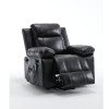 IMKHK Electric Power Lift Recliner Chair with Vibration Massage and Heat, Ergonomic Lounge Chair with Side Pocket for Living Room, PU Leather Reclining Chair Large Single Sofa Chair for Adults, Brown