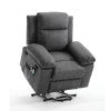 IMKHK Electric Power Lift Recliner Chair with Vibration Massage and Heat, Ergonomic Lounge Chair with Side Pocket for Living Room, PU Leather Reclining Chair Large Single Sofa Chair for Adults, Brown